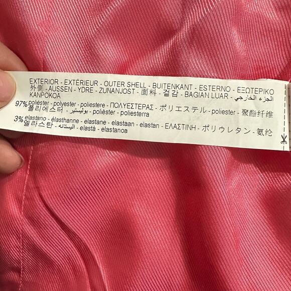 Zara Open Front Blazer Small Pink Rolled 3/4 Sleeves Oversized Cascade Neck - Picture 9 of 13